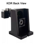 Pro Grade Heavy Duty Fourth And Fifth Axis Motorized Hollow Rotary Table back view showing robust black design and mounting plate.