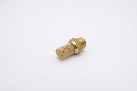 Heavy Duty Solid Brass And Sintered Bronze Pneumatic Air Muffler Crushes Compressor Racket Flat And Keeps Airflow Smooth As Butter Flawless One Eighth Inch Male Npt Threading For Any Sharp Rig Or Workshop Build