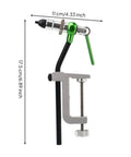 Adjustable Head Fly Tying Vise For Precision Hook Holding Clamp On Rotating Bench Tool Dope Metal Vise For Fly Fishing Tying Durable Silver Finish Sturdy Desk Top Vise, 17.5 cm clamp vise