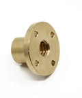 T10 Brass Lead Screw Nut With Acme Thread And 2mm Pitch For 3D Printer And CNC Machine Z Axis, detailed view of brass construction.