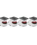 Heavy Duty Leveling Casters 4 Pack Slick Retractable Machine Wheels 1.5 Inch Nylon Aluminum Alloy 220 Lb Capacity 360 Swivel Anti Vibration