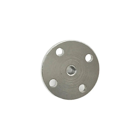Top view of a rigid flange coupling with 2 to 14 mm aperture, 180 degree top aluminum alloy base machine connector set for power transmission