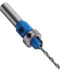 Pro Grade Adjustable Wood Countersink Drill Bit With Tungsten Steel Depth Limiter for drilling accurate tapered holes.