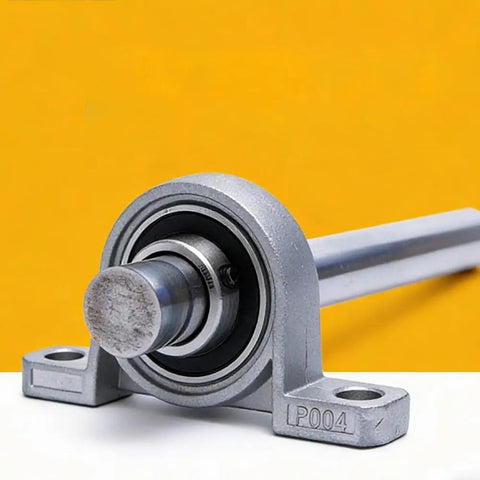 4 Pack Pillow Block Bearings 8mm ID Self Aligning Zinc Aluminum Alloy Flange Mount Support For T8 Lead Screws Closeup View