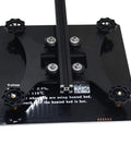 Close-up of Dope Modular Y Carriage Plate Upgrade Kit for 2040V Aluminum Profile 3D Printer with pulleys and screws