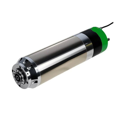 Heavy Duty HSK40E Water Cooled CNC Spindle Motor with Automatic Tool Change, shown in sleek metallic design.