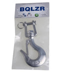 American Style 304 Stainless Steel Swivel Lifting Hook With Safety Latch Badass Clevis Grab Rigging Accessory For Boat Trailer Winch Cables in packaging.