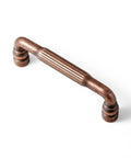 Antique Copper Cabinet Pulls Six Pack With 3 Inch Hole Centers Vintage Fluted Bar Drawer Handles Zinc Hardware