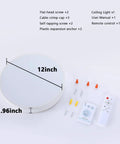 Contents of 2 Pack 9 Inch Black Flush Mount LED Ceiling Lights With Adjustable 3000K 4000K 5000K Color Temperature 20W Ultra Thin Round Surface Mount Lamp.