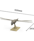 Dune Harkonnen Ornithopter Model Kit 1/72 Scale With Stand, ultra detailed military aircraft display kit side view
