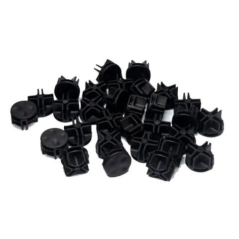 32 Piece Cube Connector Kit For Plastic Wire Cube Organizer System ABS Connectors scattered in black finish