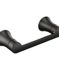 Doux Matte Black Dope Pivoting Toilet Paper Holder With Pivoting Post For Easy Roll Changes And Sleek Modern Look, Corrosion Resistant Metal Mounting Post
