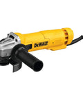 Beast Mode 4-1/2 Inch Angle Grinder With 11 Amp Motor 11,000 RPM, shown with yellow body, side handle, and slide switch.