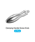2Pcs Clamping Handle Screws Knobs M8x12mm Metal Crank Tapered Grip Built to Last Polished Chrome Finish for Housing Lathe Machine