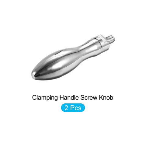 2Pcs Clamping Handle Screws Knobs M8x12mm Metal Crank Tapered Grip Built to Last Polished Chrome Finish for Housing Lathe Machine
