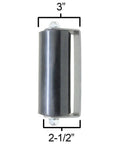 Side view of Heavy Duty 6 Inch Sliding Gate Guide Roller With Removable Axle Bolt Pair, black rubber wheel for metal fences.