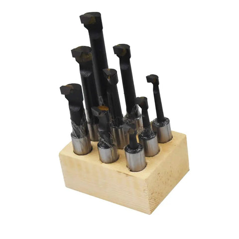 Top Shelf Nine Piece Carbide Tipped Boring Bar Set Featuring Rock Solid Grade C6 1 2 Inch Shank For Snappy Facing And Crisp Flat Bottom Holes On Shop Lathes