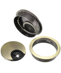 Darn Sturdy Zinc Alloy Cable Hole Covers 2 Inch Mounting Hole with bronze tonal finish for desk wire management.