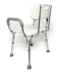 Heavy Duty Adjustable Shower Chair With Padded Armrests And Backrest For Inside Shower Bath Stool Safe Bariatric Shower Seat