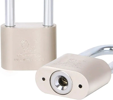 Two Pack 40mm Padlocks With Keys, Long Shackle Indoor Outdoor Use, Lock For Home Garage Shed, Includes Four Keys Per Lock, Separate Keys, Durable Weatherproof Steel