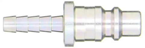 Heavy Duty Steel Pneumatic Fitting Nipple Hooks Up 3/8 Inch Coupler Directly To 1/4 Inch Barbed Hose Built Tough For Relentless Air Pressure Work Running Smooth Under Big Loads