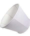 Large Drum Lampshade Set Of 2 White Linen DIY Fabric Spider Fitter Lampshades, 10x14x10 Inches, side view