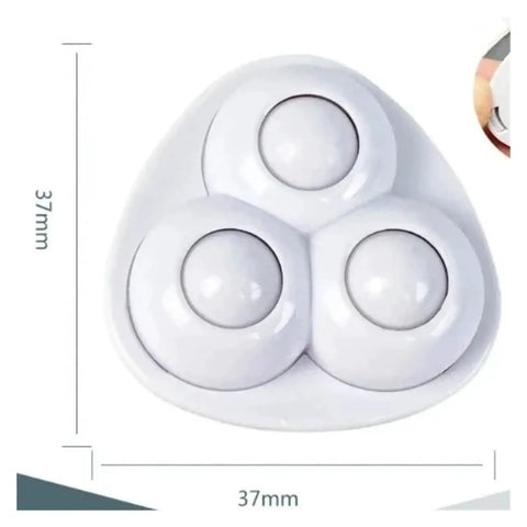 No Sweat Peel And Stick Casters With Whisper Quiet Swivel Rollers, white, 3-glider set for easy furniture movement.