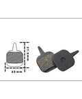 Heavy Duty 10 Pair Sintered Bicycle Disc Brake Pads 37.5x25mm showing the metal surface and shape for MTB use.