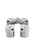 Heavy Duty Concealed Door Hinges Hidden Invisible Hinge 2-Piece Set For Furniture And Cabinet 304 Stainless Steel Silver Metal