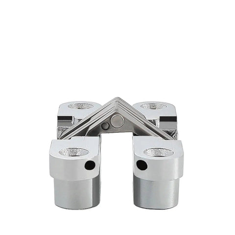 Hella Durable Hidden Door Hinges For Interior Doors 304 Stainless Steel Invisible Concealed Folding Hardware Silver Tone top view
