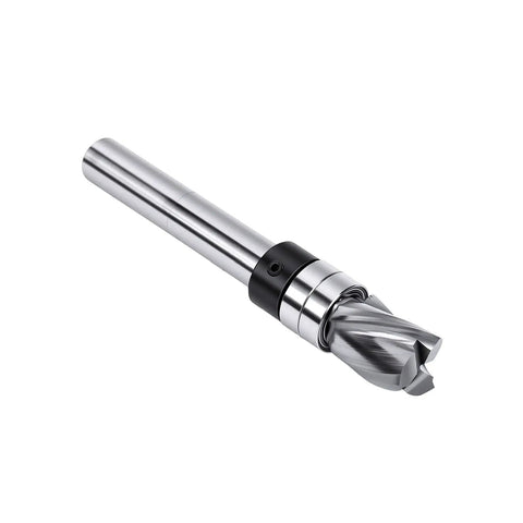 Heavy Duty Carbide Flush Trim Router Bit With Top Bearing Guide For Sleek Wood Trimming And Slotting Jobs 3/8 Inch Diameter Blade 1/4 Shank 3 Flute Design