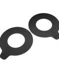Two Piece Digger Arm Shim Kit With Durable Rubber Washers For Excavator Vibration Reduction And Fast Install Heavy Duty Shim Parts For Construction Equipment And Vehicles, two black rubber washers