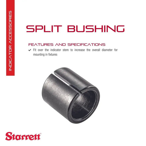 Split Bushing For Dial Indicators, Quick And Easy Adjustment, No Nonsense Fit, heavy duty precision metal sleeve