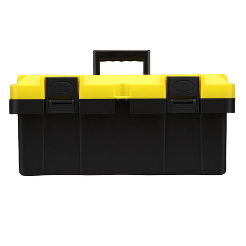 Durable Plastic Tool Box With Secure Locking Latch And Sturdy Handle, Removable Tray, Lockable Lid For Truck Bed Or Home Garage, Easy Carry