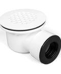 Slick Low Profile Side Outlet Shower Drain With Heavy Duty Perforated Strainer For Vanishing Tile Showers and Thin Flooring Setup