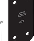 Avant Collection 5 Inch By 9 3 4 Inch ZMAX Black Powder Coated Strap With Four Holes for 6x Lumber Outdoor Accents