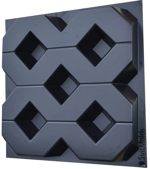 DIY Grass Concrete Molds For 19.68 Inch Square Paving Blocks 500x500x60 mm Reusable ABS Plastic Paver Mold