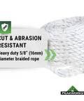 Vertical Lifeline System With Five Eighth Inch Polysteel Rope Cut and Abrasion Resistant for Worksite Safety