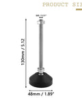 4 Pcs M8 Metal Adjustable Leveling Feet Heavy Duty Swivel Furniture Glides Leveler For Tables Desks Shelves And Chairs Black size details