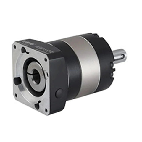 High Performance Ple040 Round Flange Planetary Gearbox Reducer with 8mm input shaft for 40 frame AC servo motor, showing compact design.
