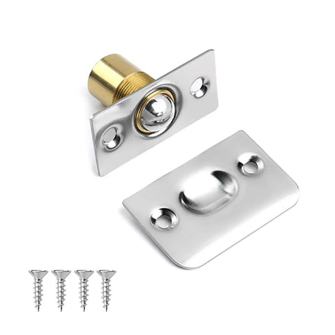 Adjustable Brass Door Catch Ball Catch For Interior Doors Hidden Invisible Mount with mounting screws included