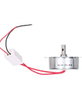 Heavy Duty 24 Volt DC Motor For Fans Heaters And Stands With Super Smooth 20Rpm Speed And Reversible Cw Ccw Rotation To Fix Your Appliances Fast. Close-up of 24V motor with wires.