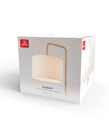 Box of 58 Inch Floor Lamp In Brass Finish With White Linen Shade On Off Rotary Socket Switch Tall Standing Lamp For Living Room Corner