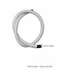 Universal Garment Steamer Hose Replacement 1m Long High Temperature Thickened PVC Steam Iron Extension Tube coiled view