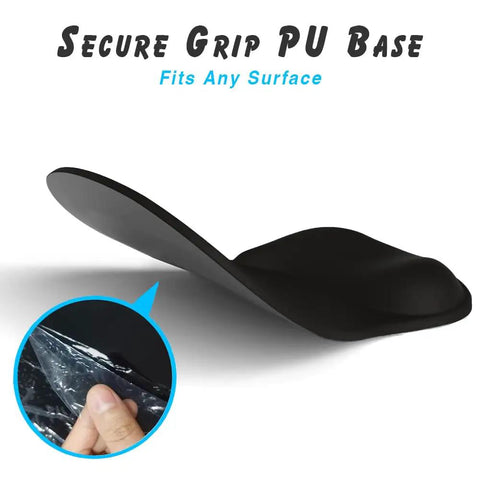 ErgoComfort Gel Wrist Rest Mouse Pad With Non Slip Base, Ergonomic Office Mousepad With Wrist Support, Black Surface
