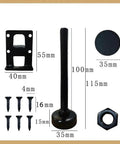 Beefy Adjustable Furniture Leveling Feet 4 Pack Extra Thick Built Different Zero Wobble Support Base for Tables Desks Cabinets and Workbenches with Nonslip Floor Savers. Parts include screws and nuts.