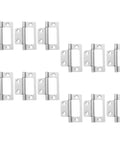 12 Pack Stainless Steel Cabinet Hinges Silent Flush Mount Flat Kitchen Door Hinges For Home And Office Furniture Heavy Duty Durable