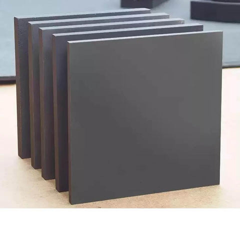 Stack of ultra pure graphite plate block sheets, pro grade 99.99 percent high purity electrode grade graphite, 3x100x100 mm dimension