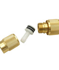 Heavy Duty 2 Piece Expandable Garden Hose Repair Kit With Premium Aluminum Hose Connector And Mender Assembly For Fixing Leaks Fast On Faucets Sprinklers Yards And Car Washing At A Super Cool Deal. 2-piece aluminum hose repair connectors with white mender insert