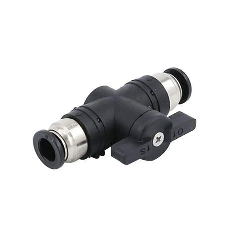5/16 Inch Push To Connect Pneumatic Ball Valve For Air And Water Flow Control, Dead Simple Quick Disconnect Union Built With Heavy Duty PBT Resin For A Tight Secure Fit